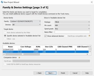 Creating a Project Using Quartus II