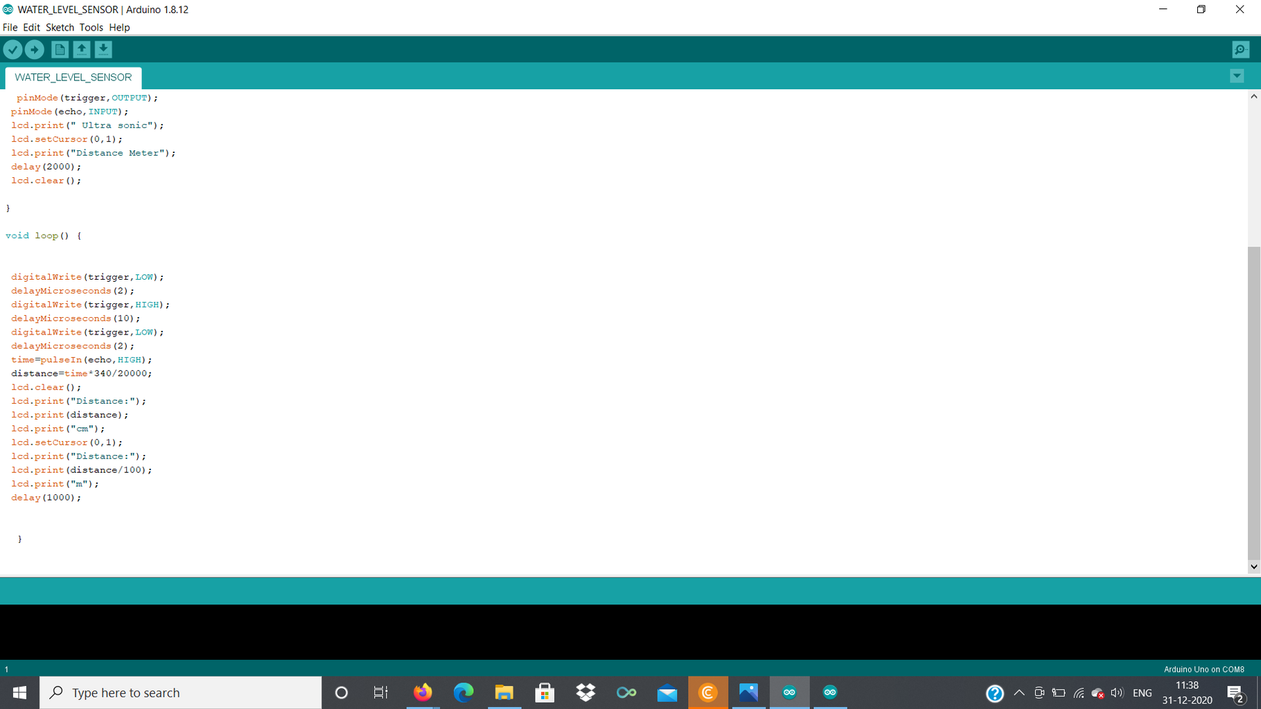 Water Level Detector Using Ultrasonic Sensor : 7 Steps - Instructables