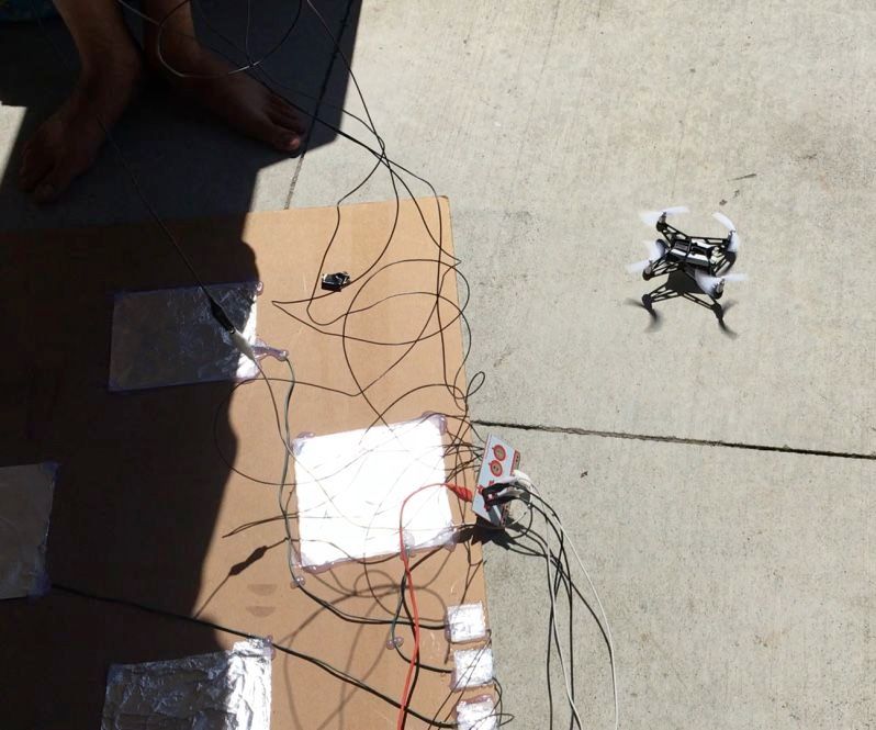MakeyMakey Dance Pad & Glove Drone Controller