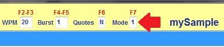 The Modes (F7)