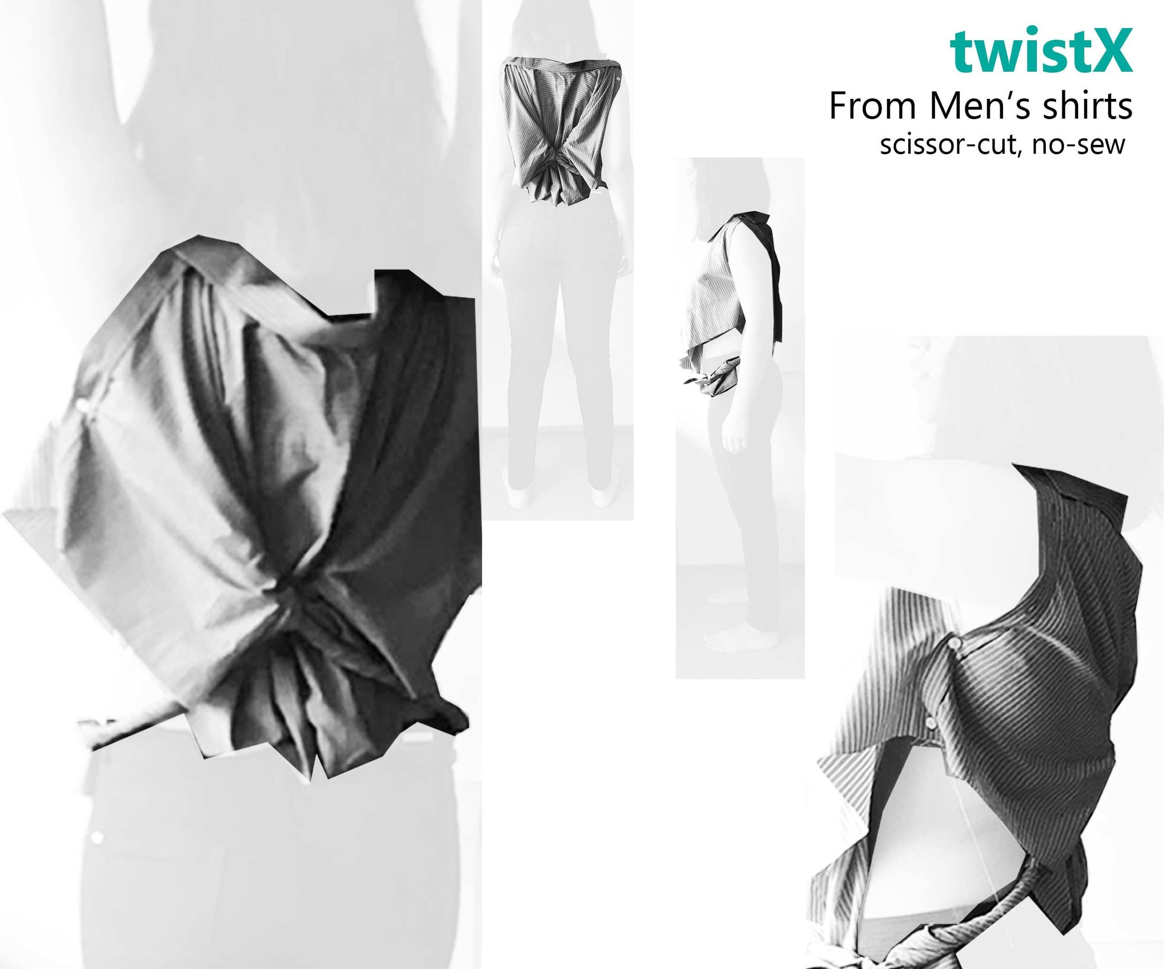 TwistX : Inexpensive No-sew Womenswear From Men's Shirts DIY