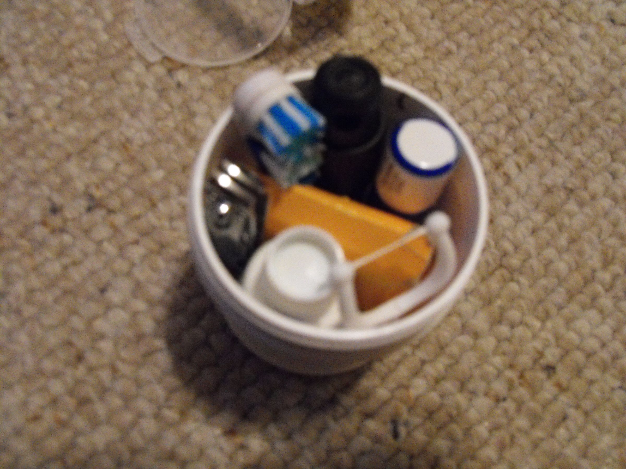 Ultimate tiny camping hygiene kit.