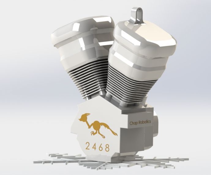 Engine Christmas Ornament