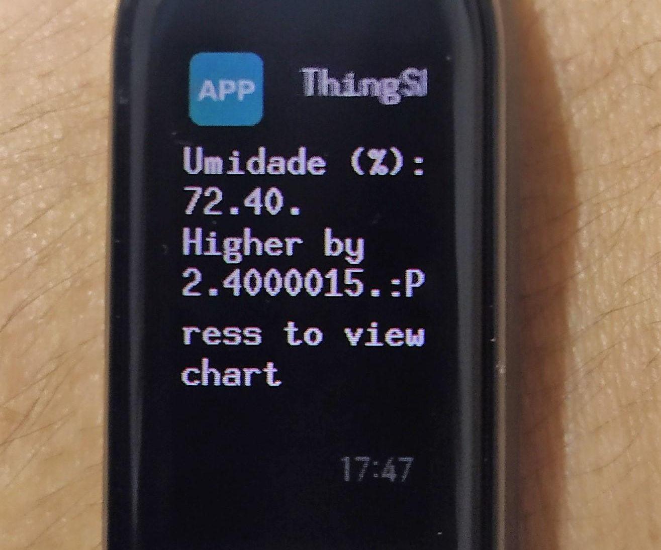 Send ThingSpeak Notifications to Mi Band 4