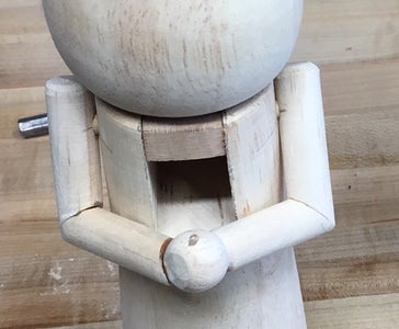 Drilling the Body for Legs, Arms and Lever Arm Pin