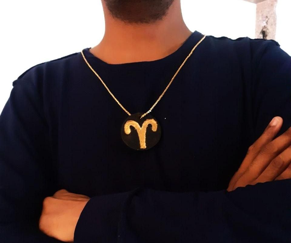 Zodiac Sign Pendent From Recycled Material