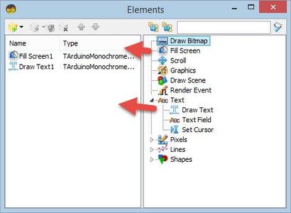 In Visuino Add & Set Components