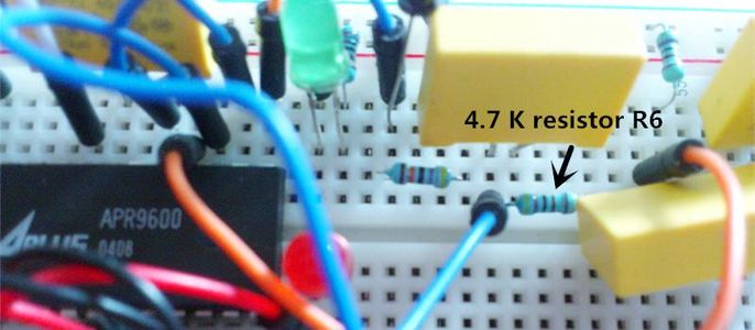 Put Into the Resistor R0,R6,R7,R1, Capacitor C5,  Electret Microphone