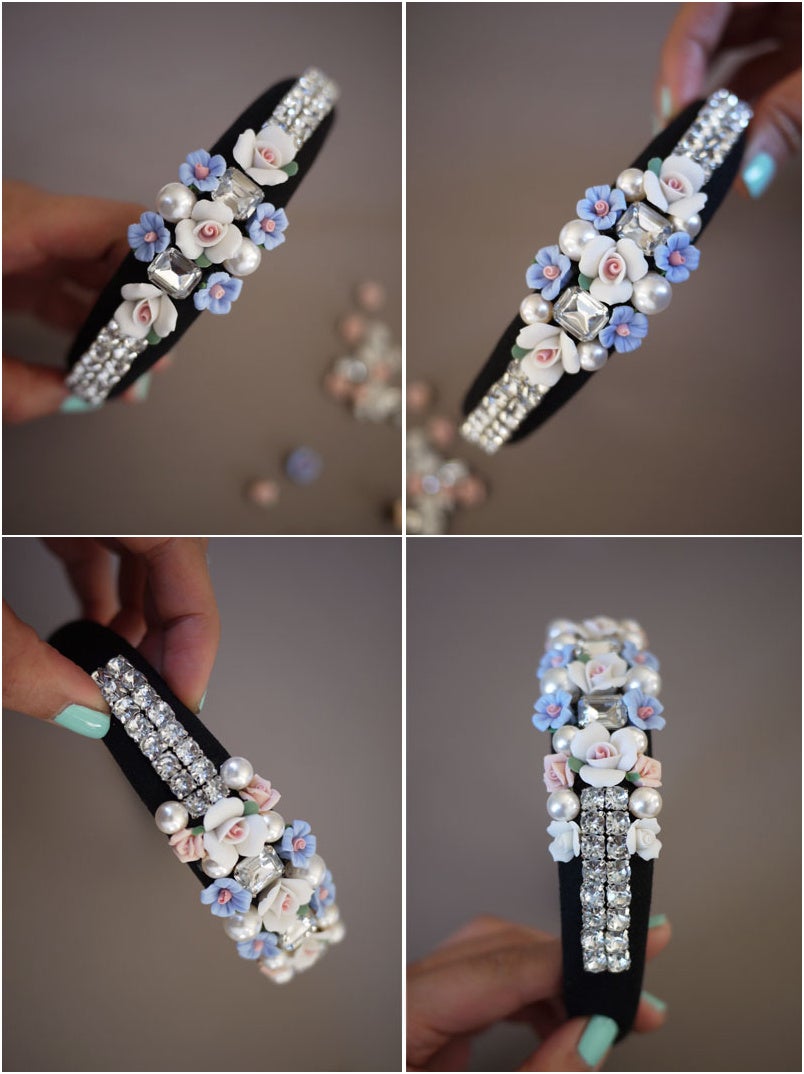 What’s More, During This, You Can Also Decorate the Centerpiece With Some Pearl Beads and Small Polymer Clay Roses As the Following Designs: