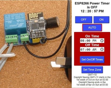 ESP-01 Timer Switch TZ/DST Updateable Without Reprogramming