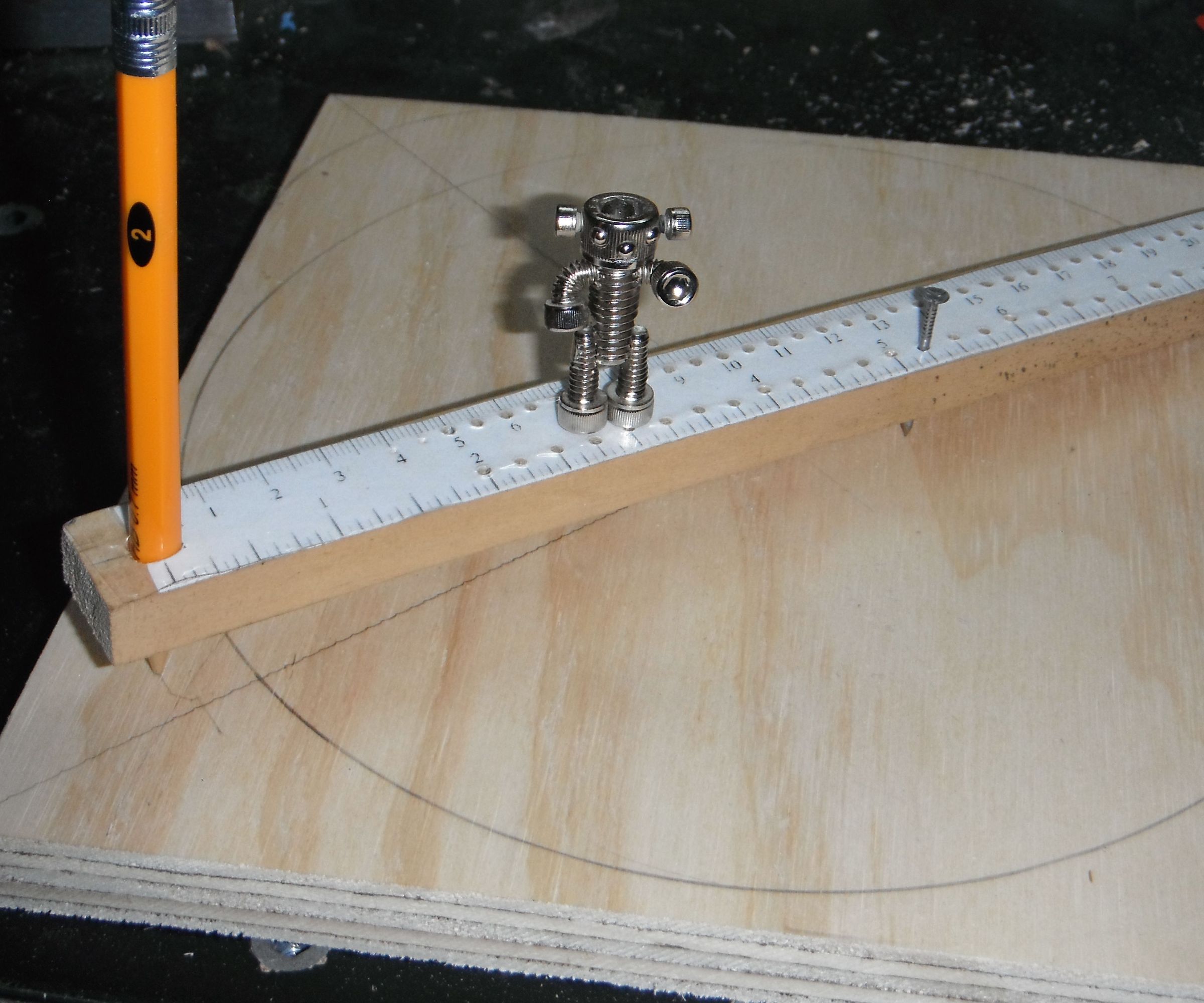 Quick Wood Compass With Many Fixed Length Radius