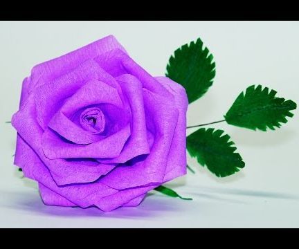 Flowers Making. How to Make Rose Paper Flower / Crepe Paper Rose Flower / Diy Paper Rose /Julia DIY