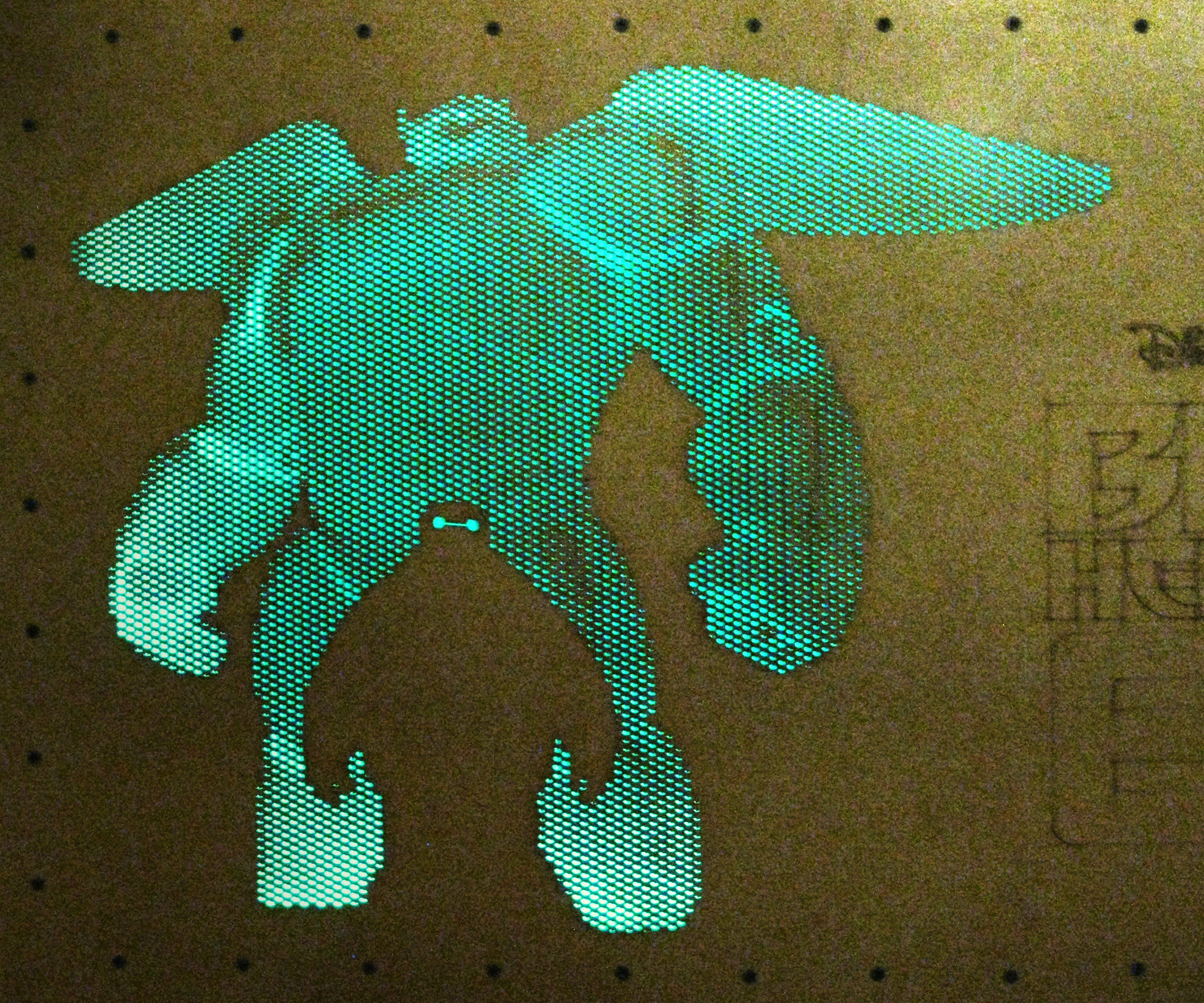 How To: Huge Baymax LED Halftone Wall Art