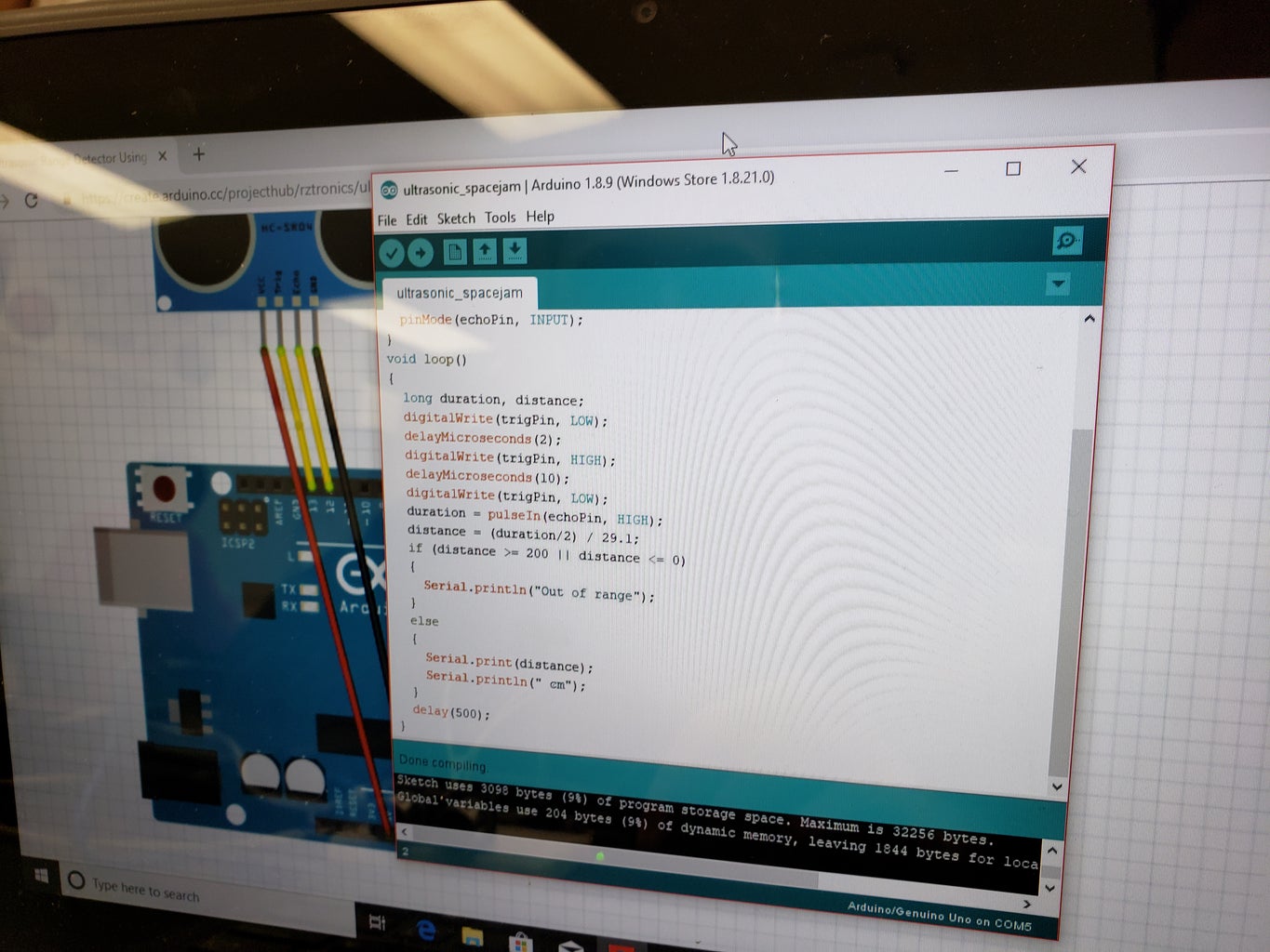 Space Jam Cubesat: the Cube Shack- Arduino and Ultrasonic Sensor : 14 ...