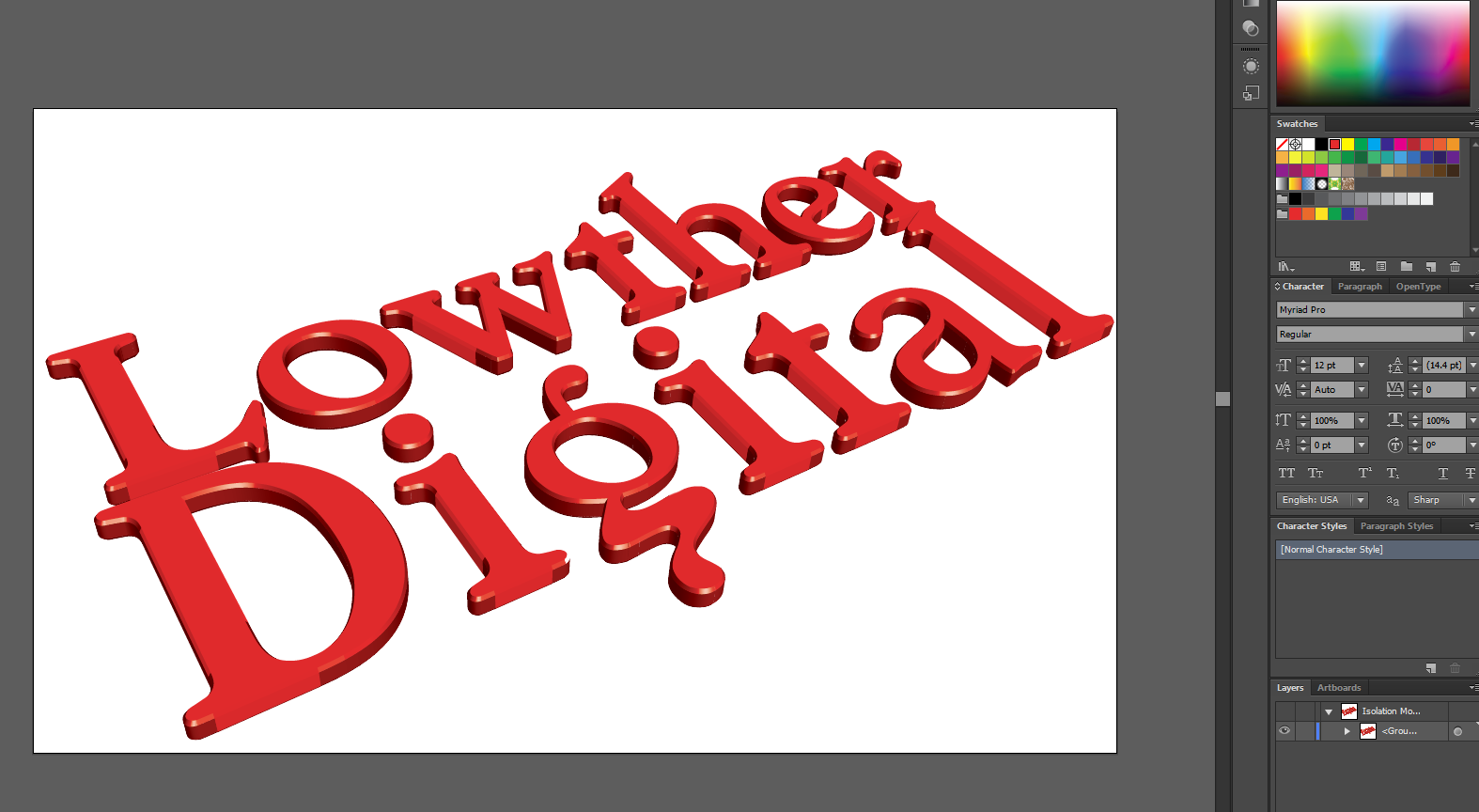 Logo for 3D-printing or Signmaking