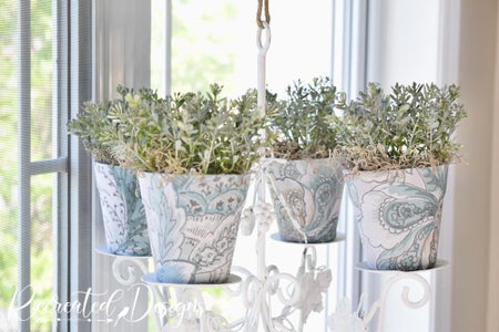 How to Use Fabric to Make Plastic Flower Pots Beautiful