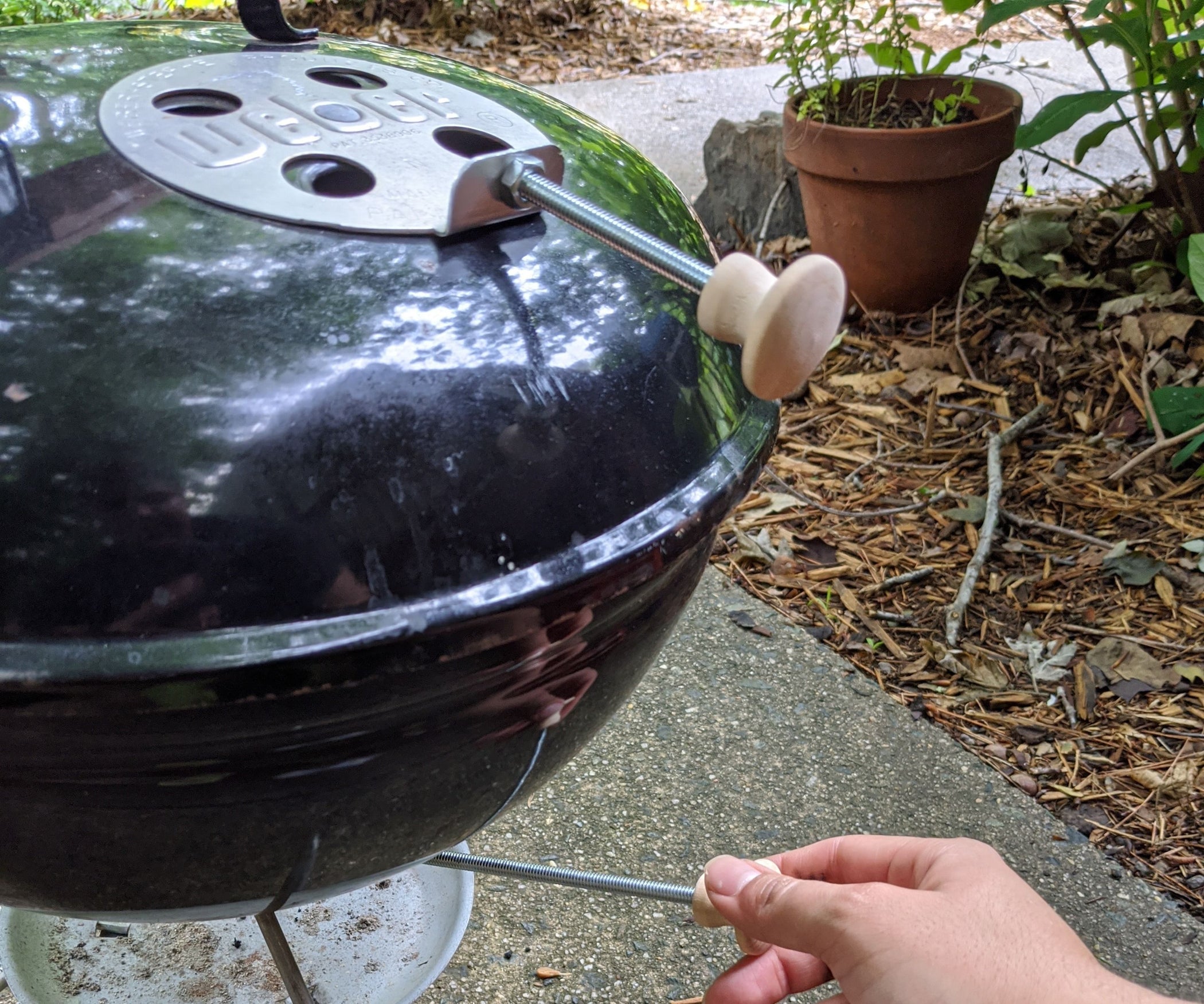 From Vent Tab to Safe Handle Easy Upgrade for er Smokey Joe Grill