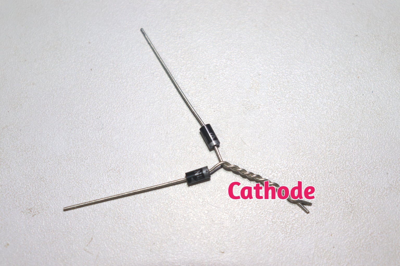 Next Connect Cathode Sides of Two Diodes