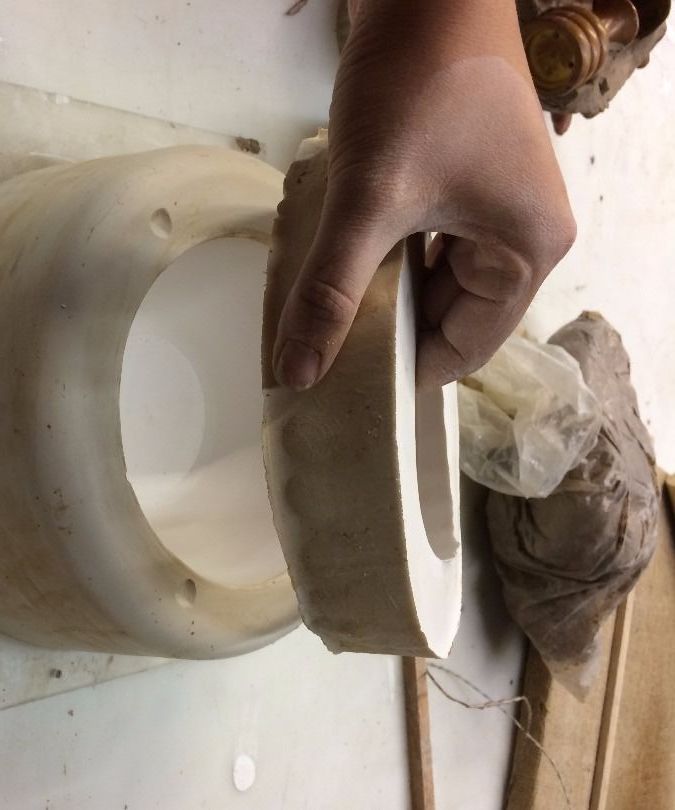 Plaster Mold for Slipcasting a Bowl