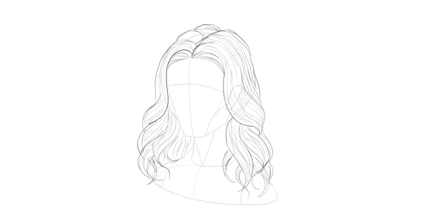 How to draw top clothes on a girl