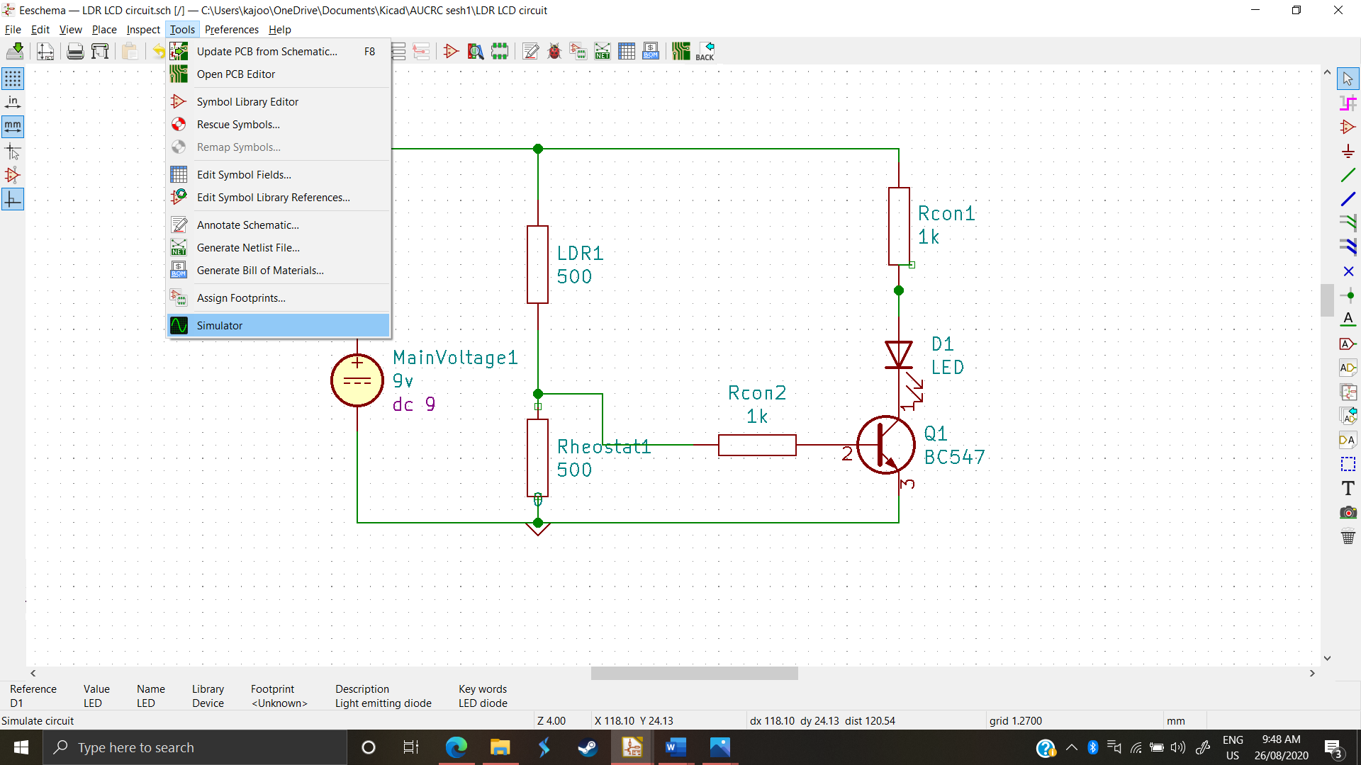 Simulating a KiCad Circuit 7 Steps Instructables