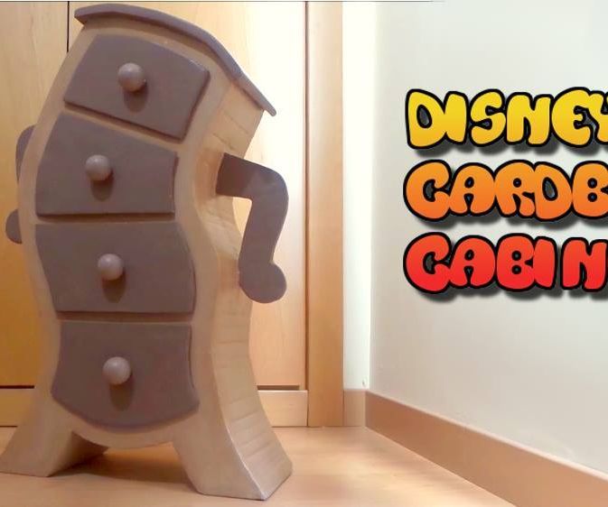 DIY Disney cabinet, cardboard furnitures 