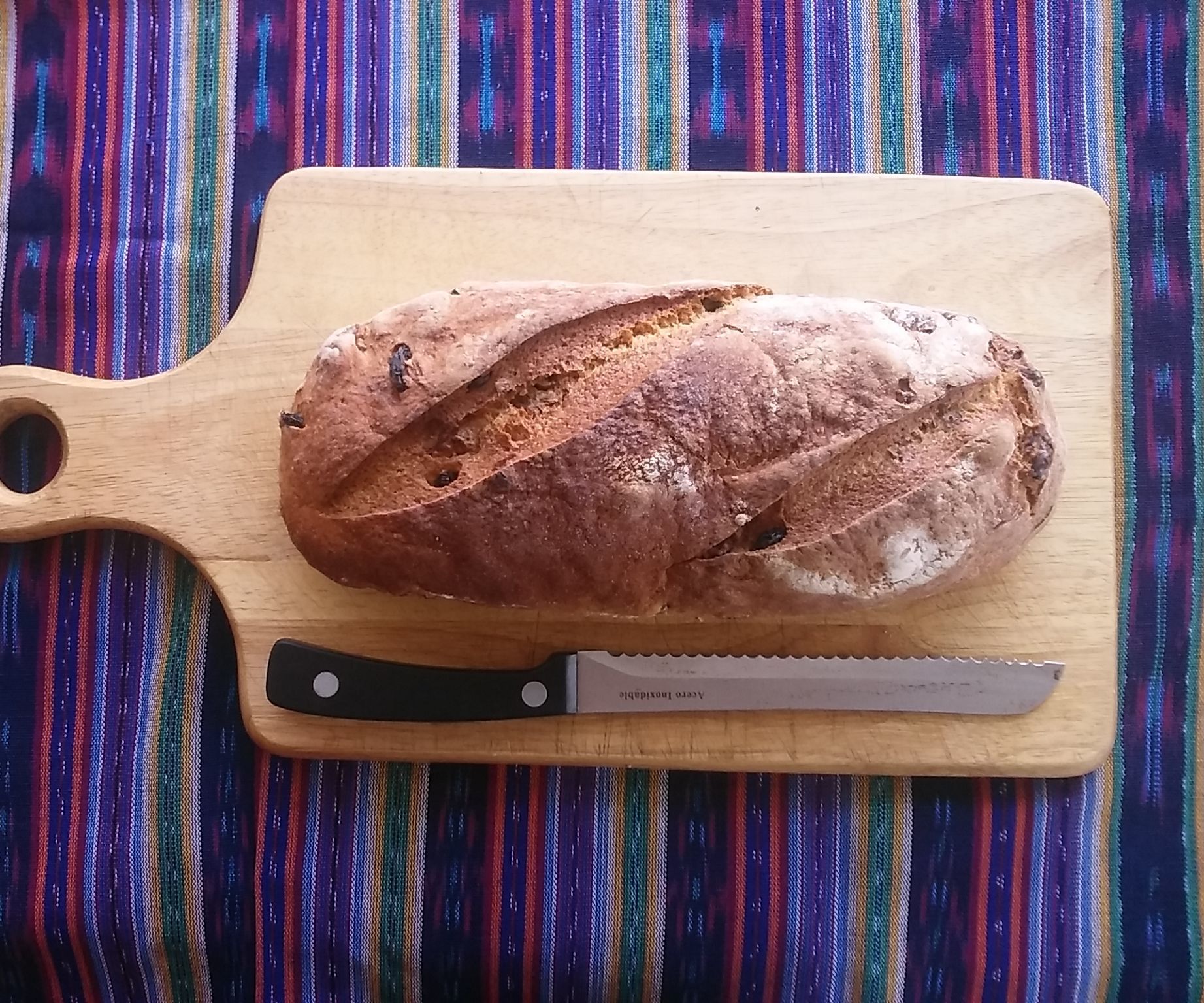 Wheat&rye Loaf With Walnuts and Raisins