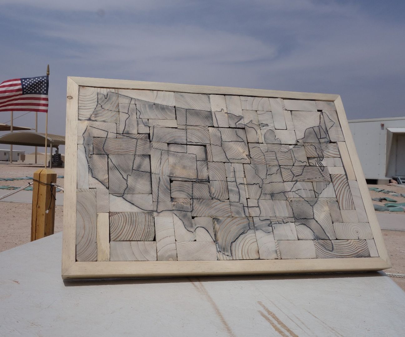 United States Map - Recycled Wood Decorative Piece