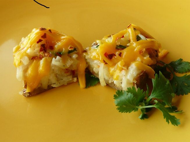 Peppers & Cheese Double-Stuffed Potatoes