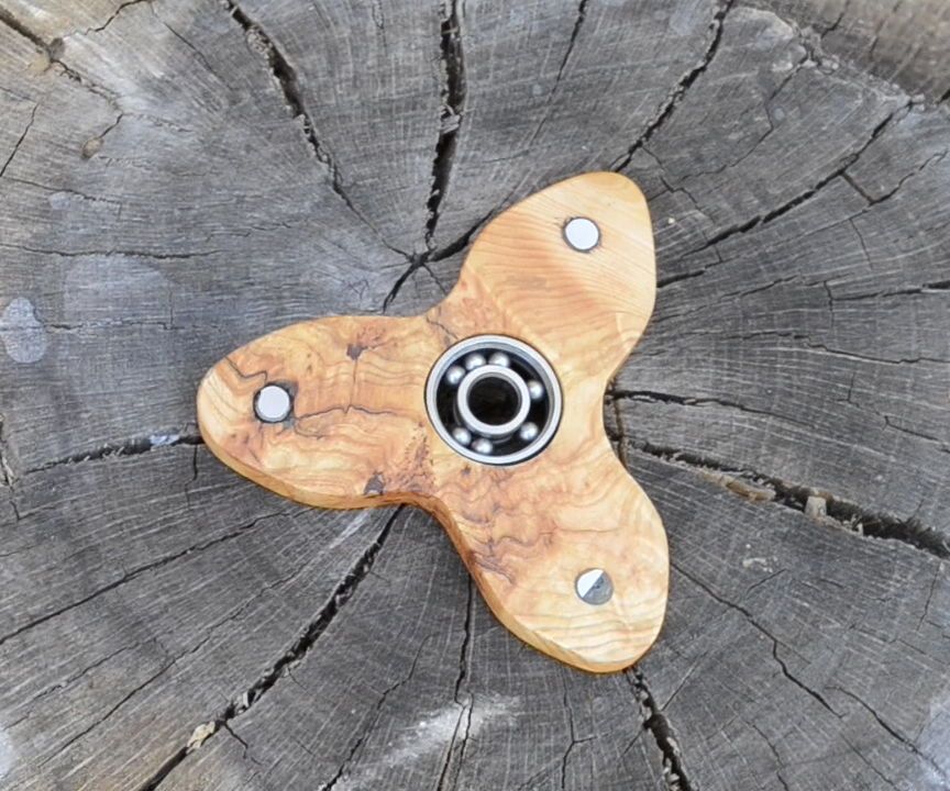 Handcrafted Burl Fidget Spinner! (EASY)