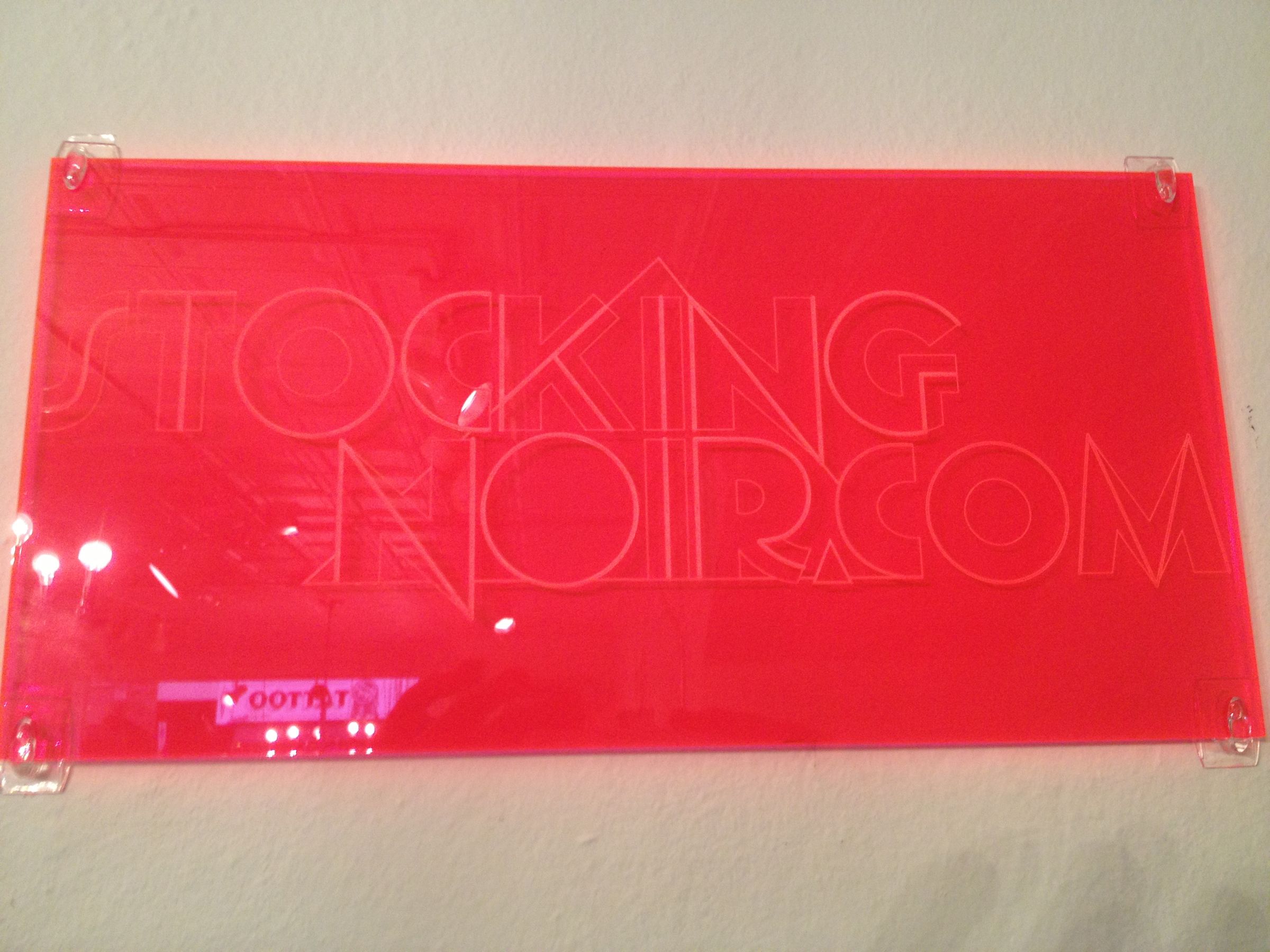 Logo Laser Etched Fluorescent Acrylic Brand Plaques