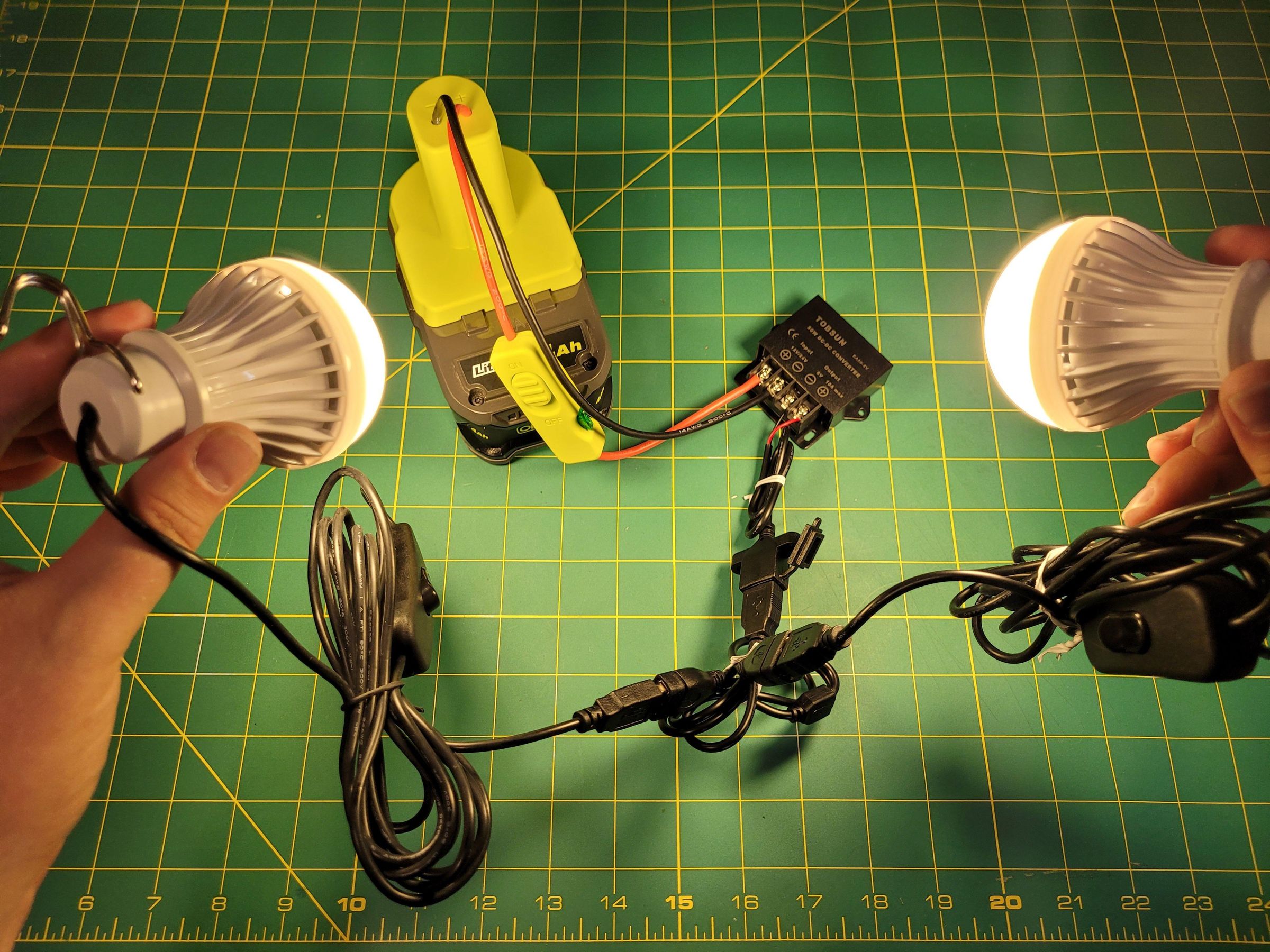 Get USB 5v Out of Your Ryobi 18v Batteries Great for Powering Your Own Projects, Quick and