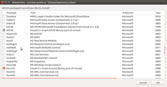 Install Winetricks Packages 