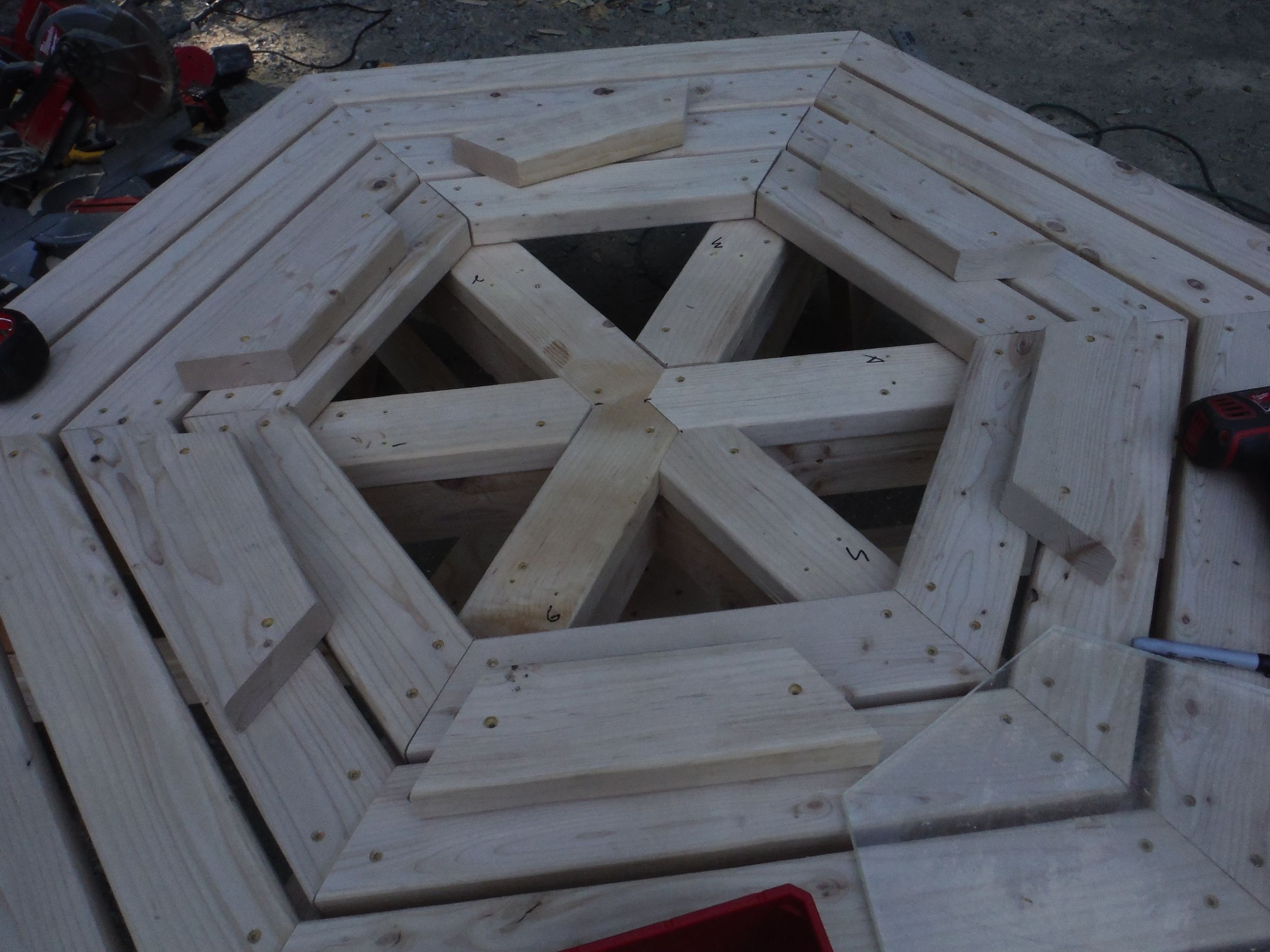 How to Build a Hexagonal Picnic Table : 18 Steps (with Pictures ...