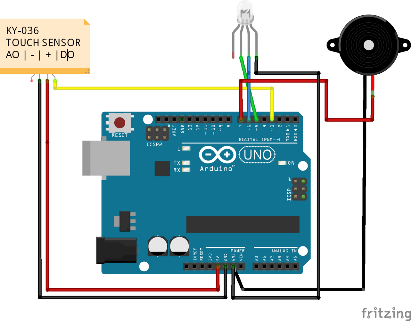 Arduino - Touch Sensor Switch Using the KY-036 - Instructables