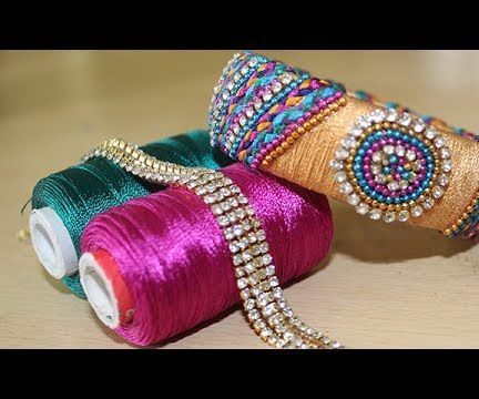 How to Make Party Wear Silk Thread Bangles 2017  -  Step by Step Process