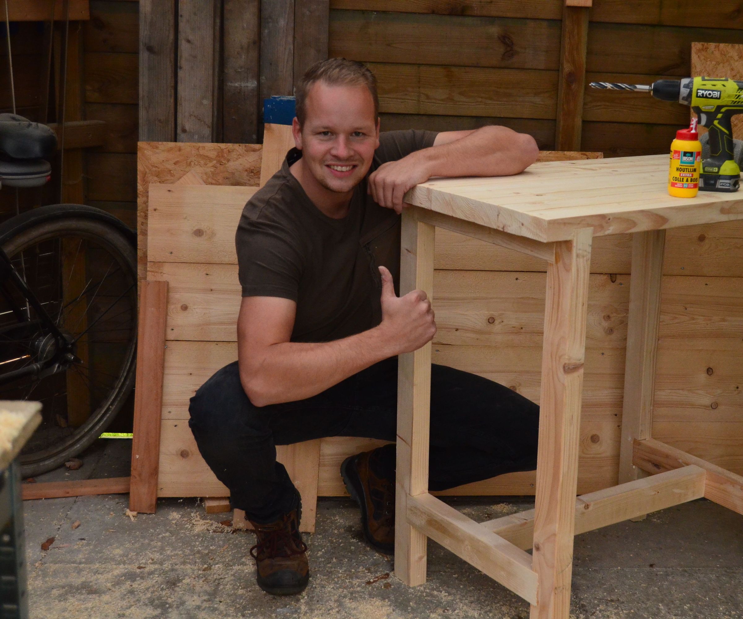 Workbench / Shoptable From Offcut CLS Timber wood.