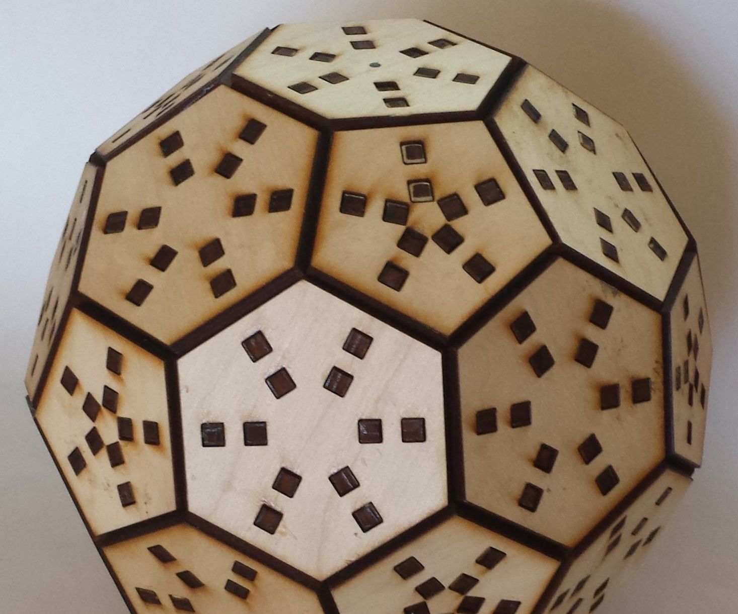 Wooden Truncated Icosahedron Puzzle