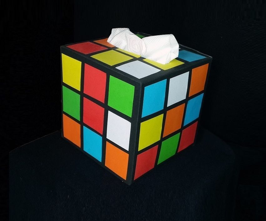 Rubik's Cube Tissue Box