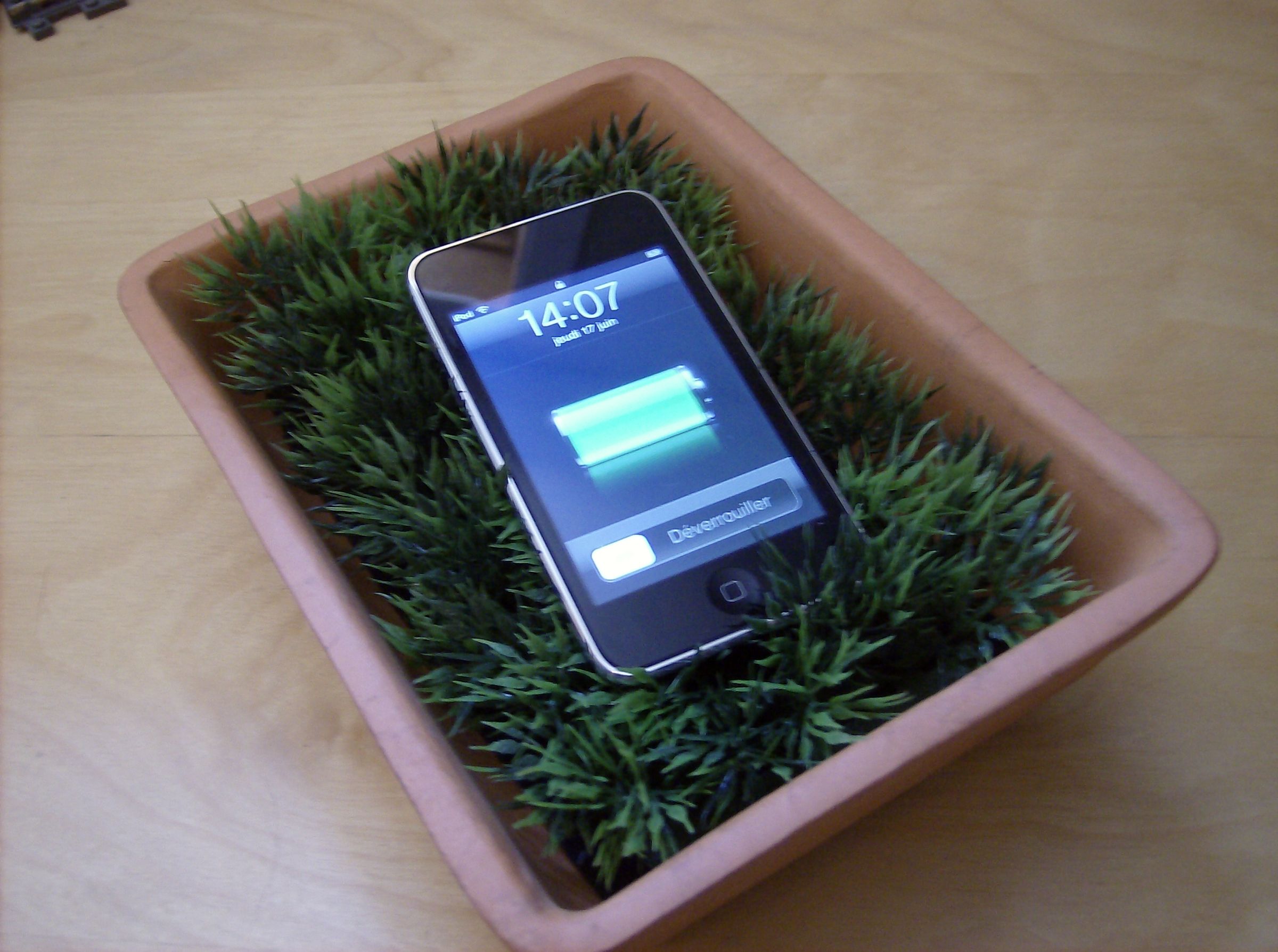 USB grass charging station