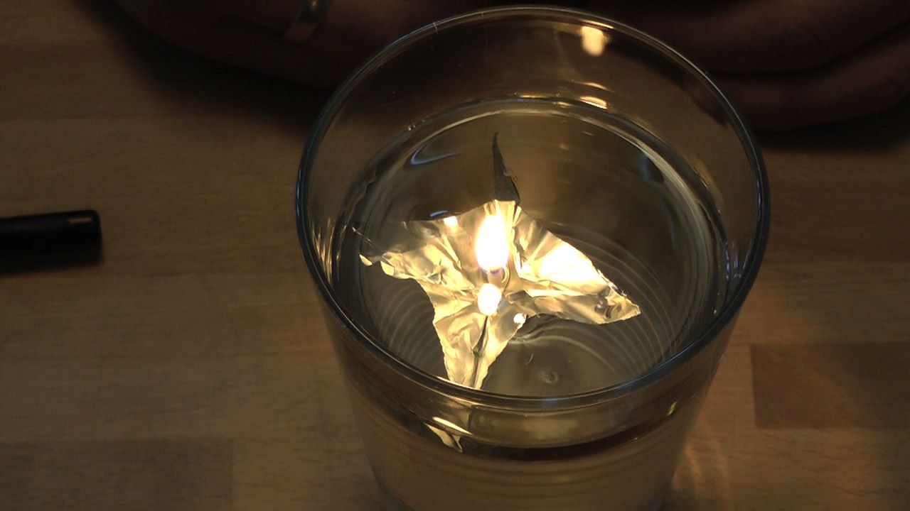 How to Make an Oil Lamp Using Toilet Paper and Tinfoil