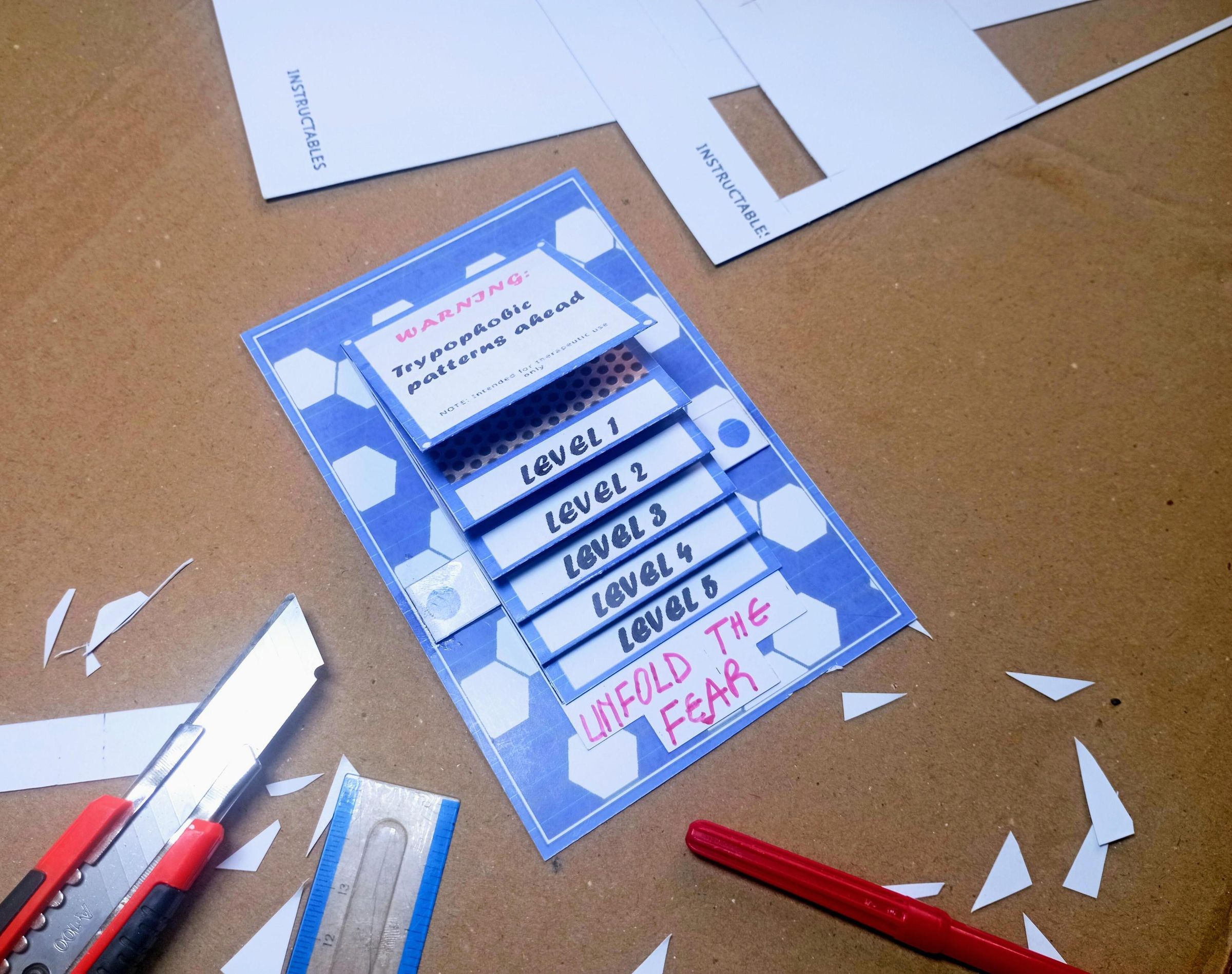 DIY Trypophobia Desensitization Waterfall Card