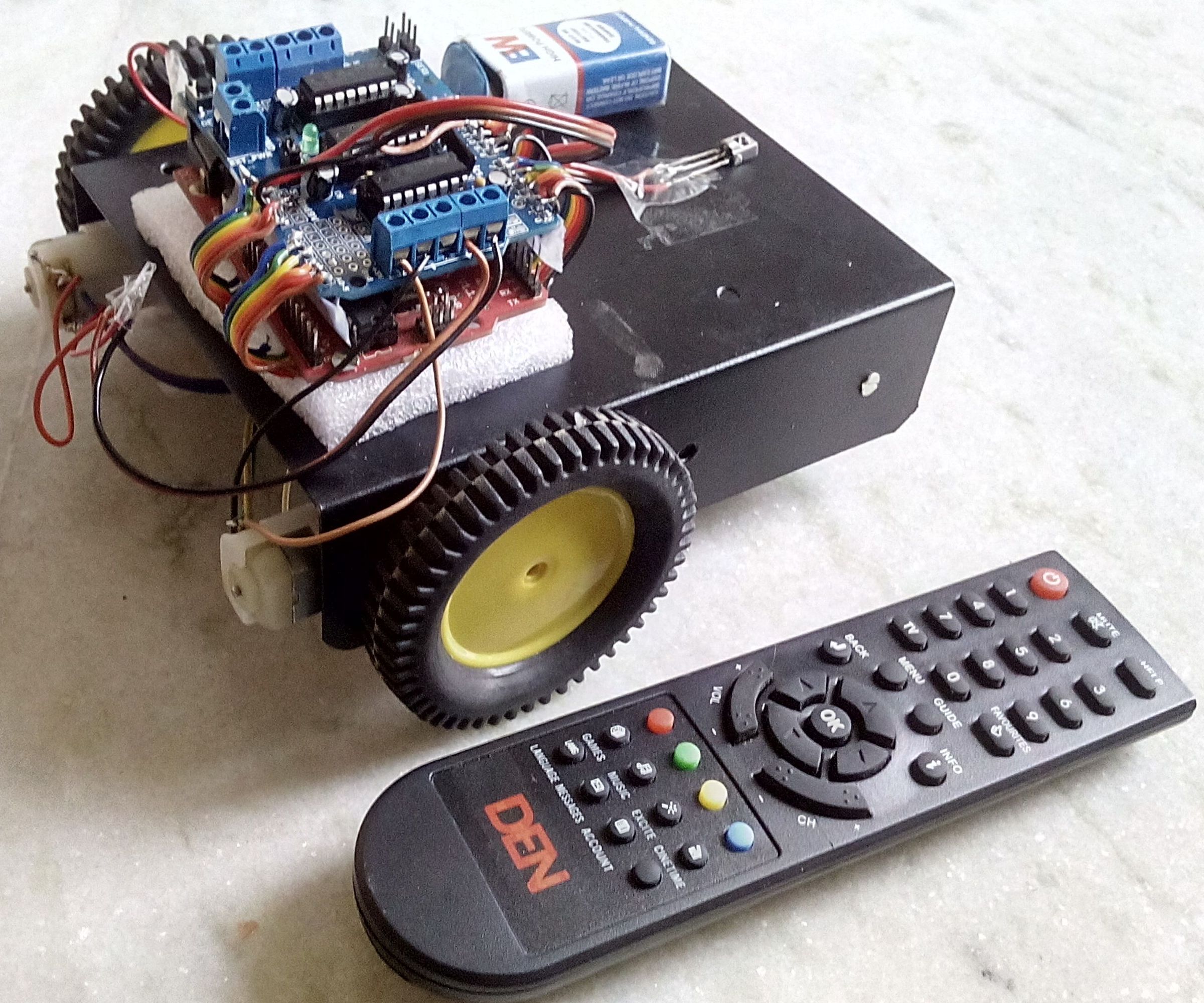 Make Yourself a TV Remote Controlled Arduino Robot!
