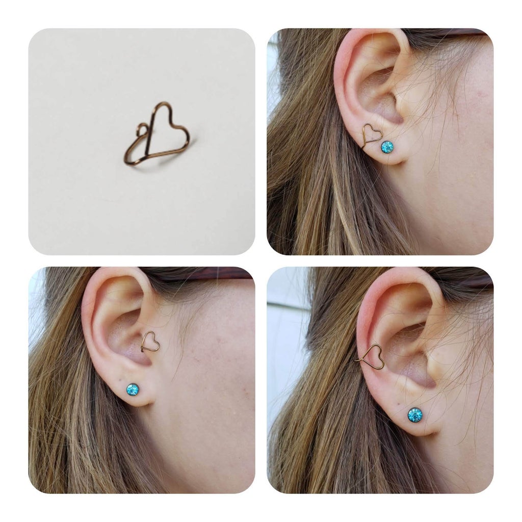 Ear cuff heart Clearance