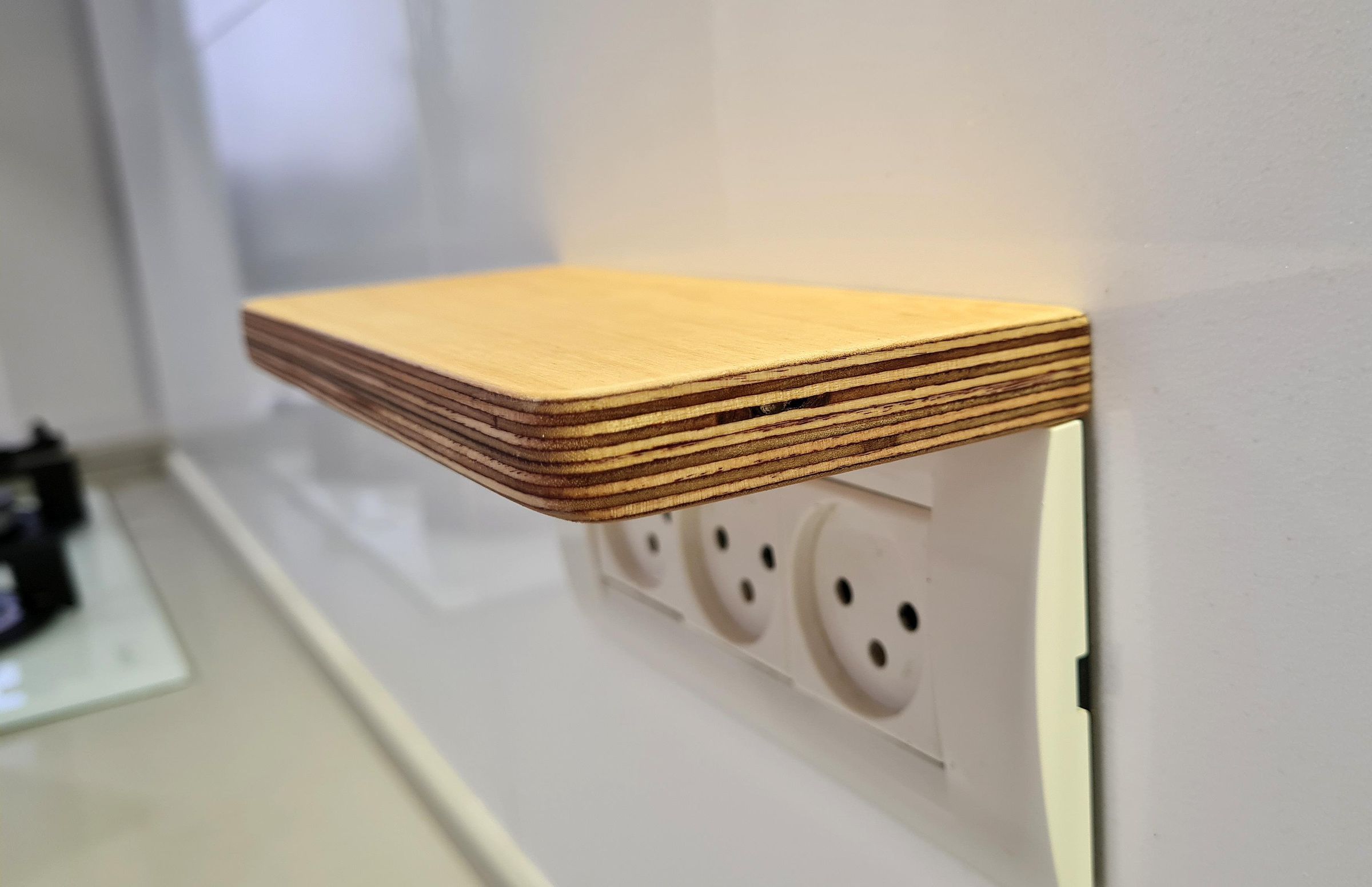 Small Wooden Floating Shelf HACK NO Drilling NO Glue Google Nest Hub 28 Steps (with