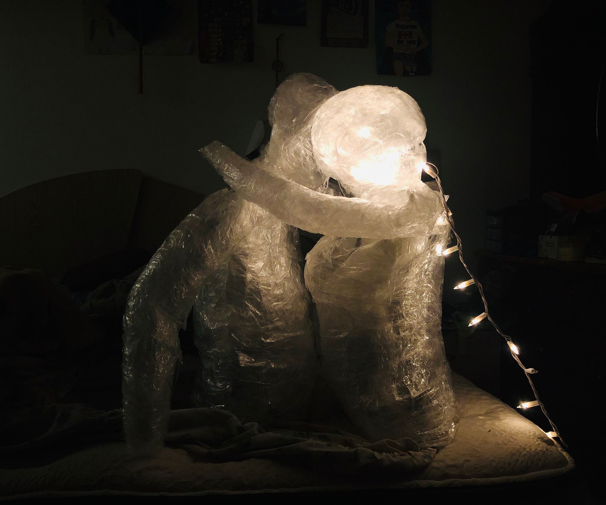 Human Packing Tape Sculpture
