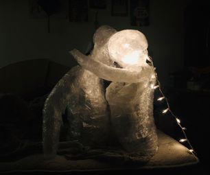 Human Packing Tape Sculpture