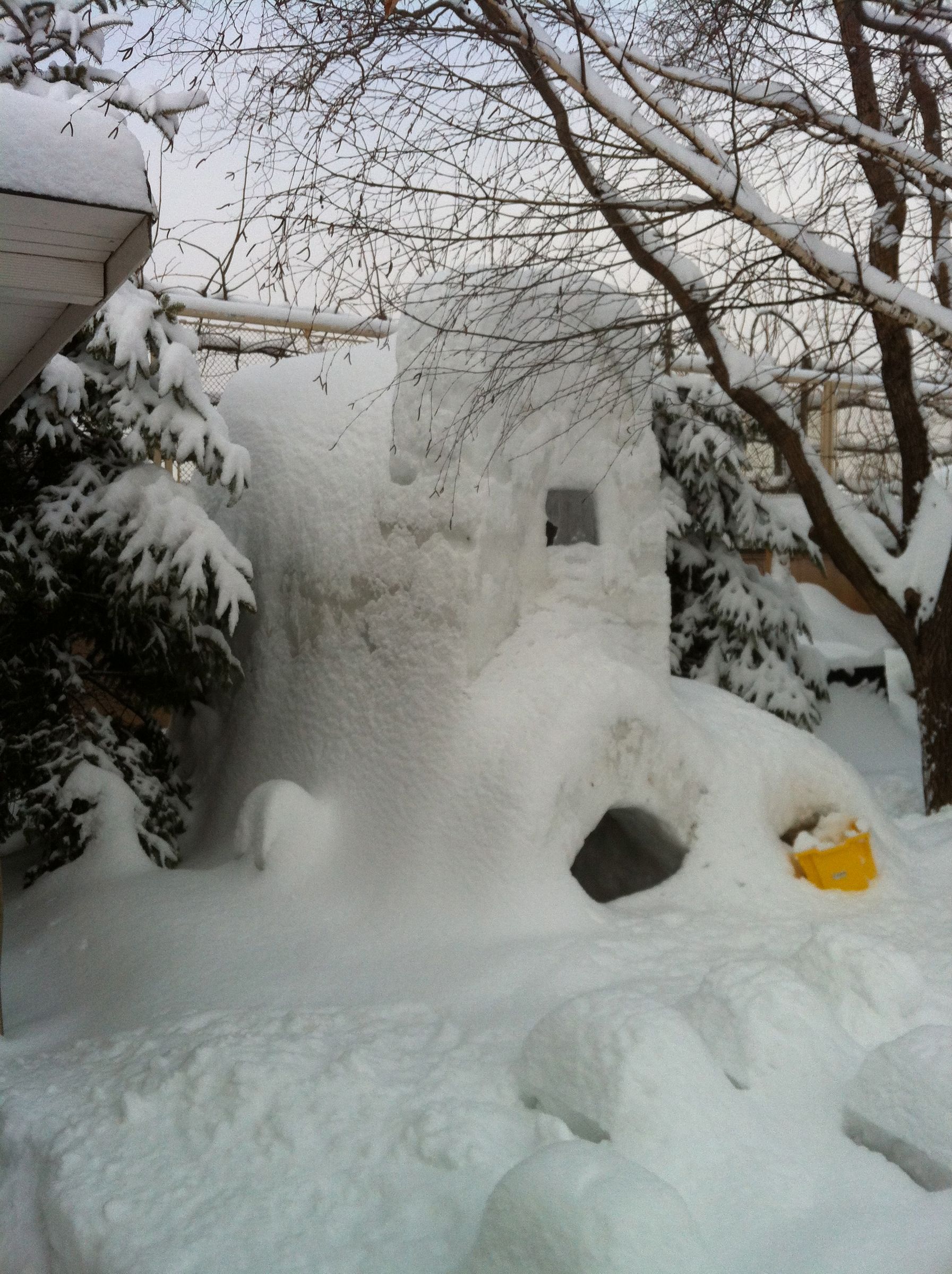 Massive Snow Fort with 3 Floors!