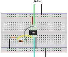 Basic comparator 741 ic