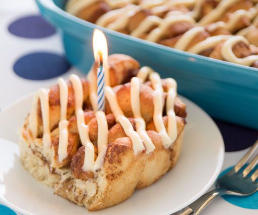 Cinnamon Roll Birthday Cake